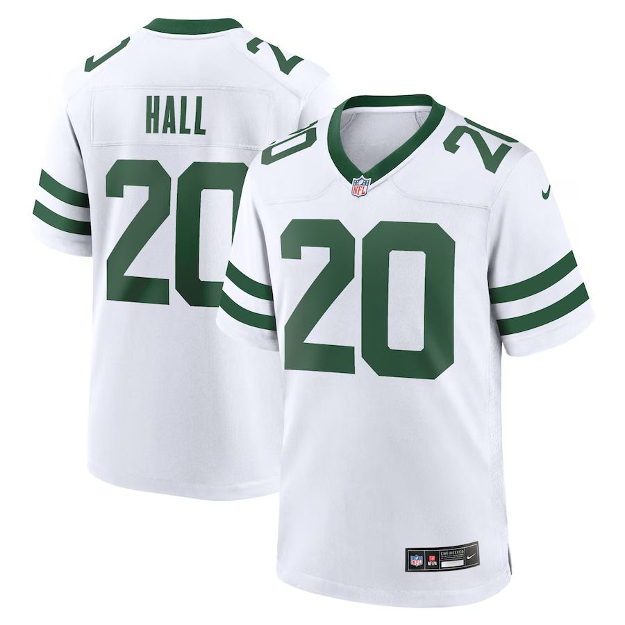 Men New York Jets #20 Breece Hall Nike White Legacy Player Game NFL Jersey